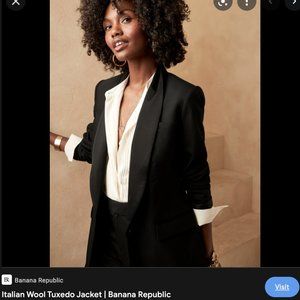 Banana Republic Tuxedo Jacket Satin Shawl Collar New with Tag